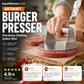 🔥 50 % RABATT! 🍔 Nie wieder ungleichmäßige Burger – Edelstahl‑Burger‑Presse für perfekte selbstgemachte Burger