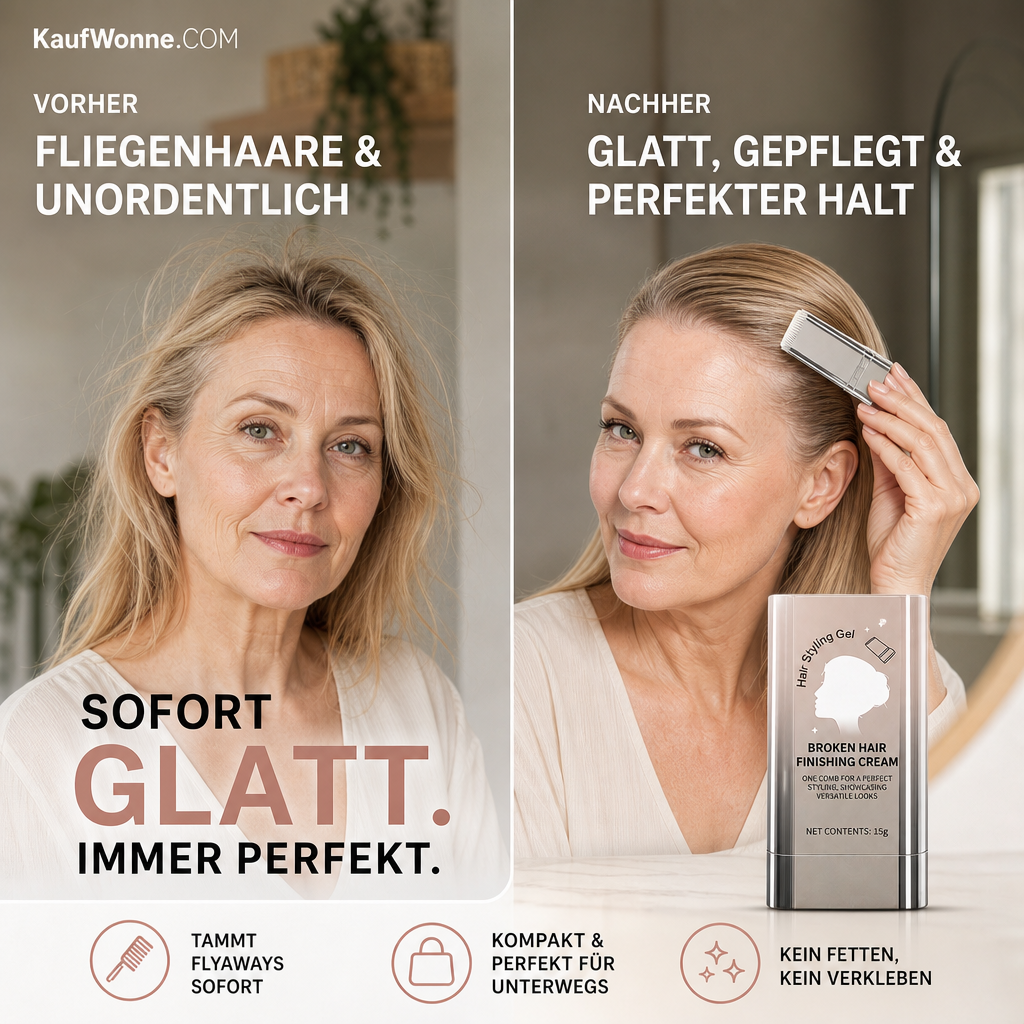 🔥🎁 2+1 GRATIS!!🥳✂️ Tragbarer Haar‑Finishing‑Stick mit Kamm | 2‑in‑1‑Fliegende‑Haare‑Styling‑Stift
