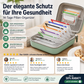 💊A8 Wasserdichter Wochen‑Tablettenorganizer mit 14 farbcodierten Beuteln | Reise‑Aufbewahrung für Vitamine und Nahrungsergänzungsmittel