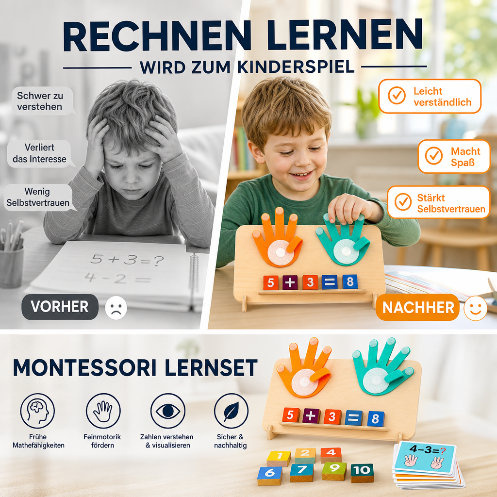 🧮Pädagogische Mathematik‑Lernspielzahlen‑Zählblöcke | Greifbares Lernmaterial für Zahlen und Rechnen