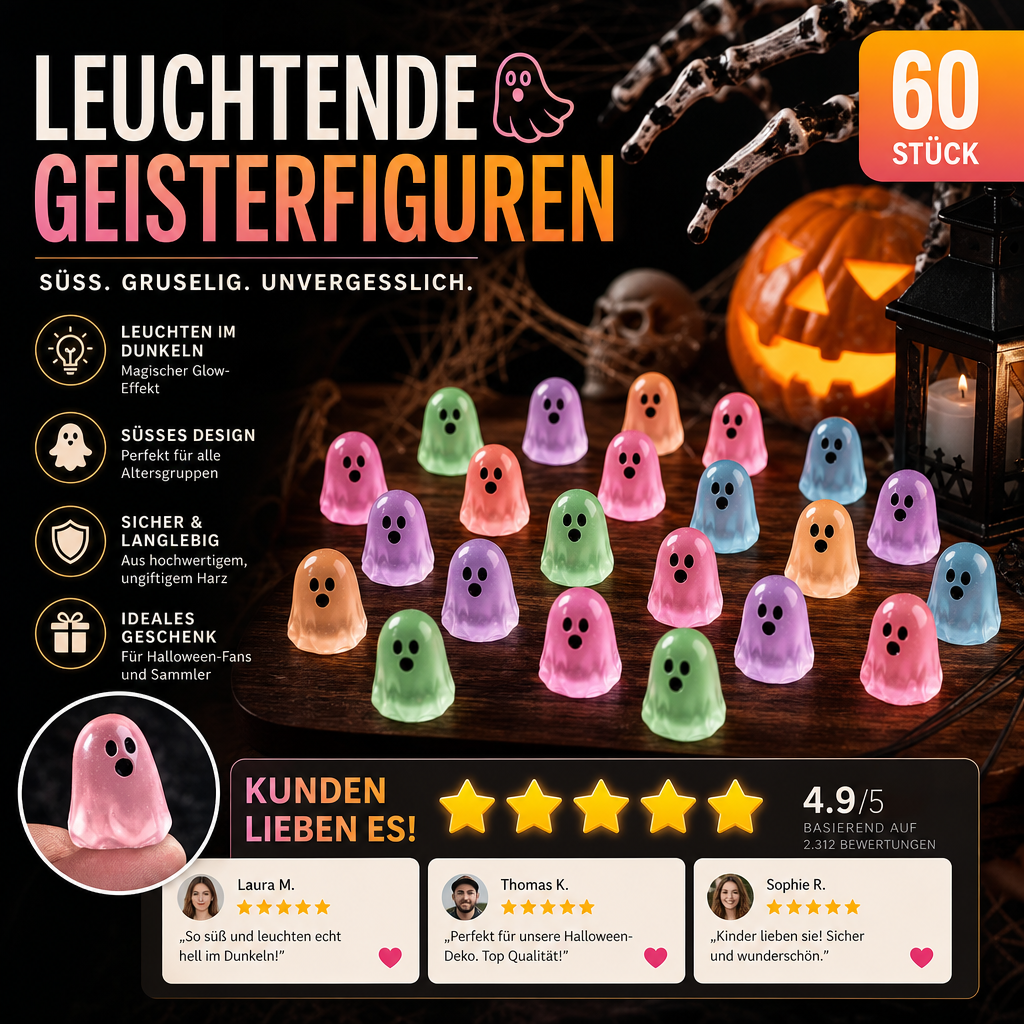 👻 Süße Halloween‑Gespenst‑Dekorationen