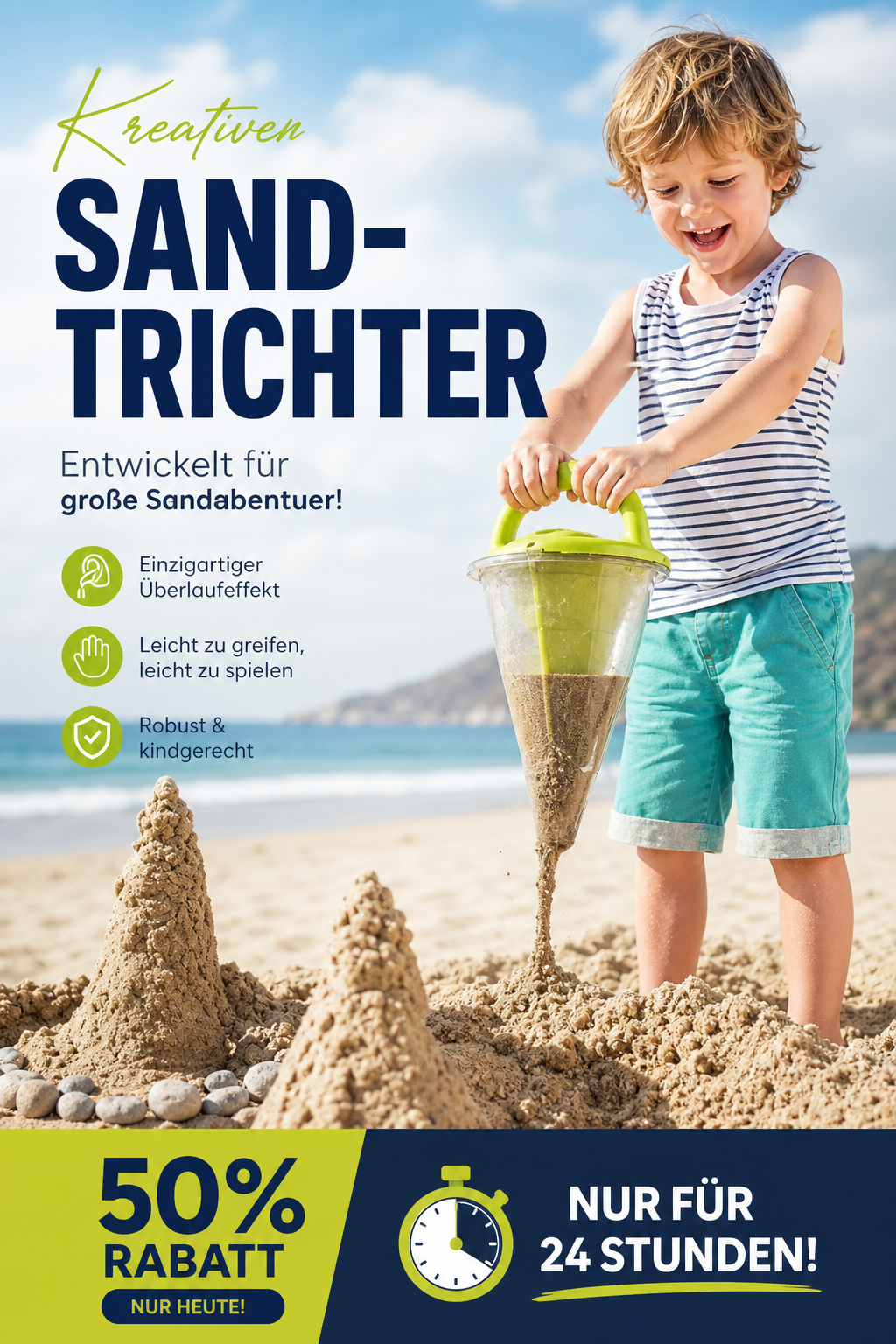📢📢50 % Rabatt!!🏖️🏰 Erschaffe epische Sandtürme und Kunstwerke – grenzenlose Strandkreativität beginnt hier!