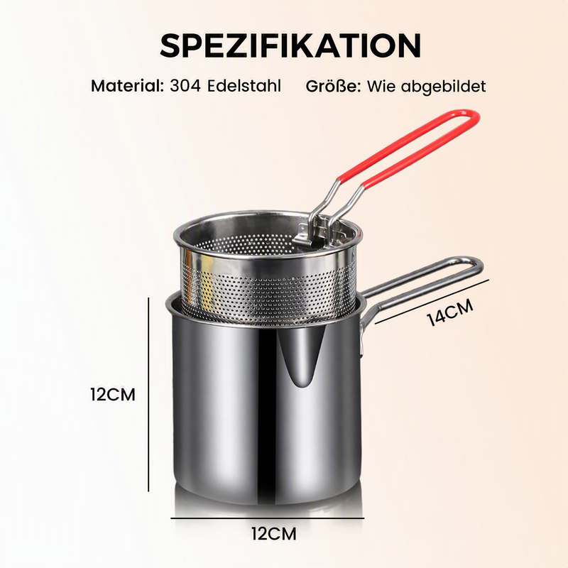 🔥Multifunktionale Fritteuse aus Edelstahl 304