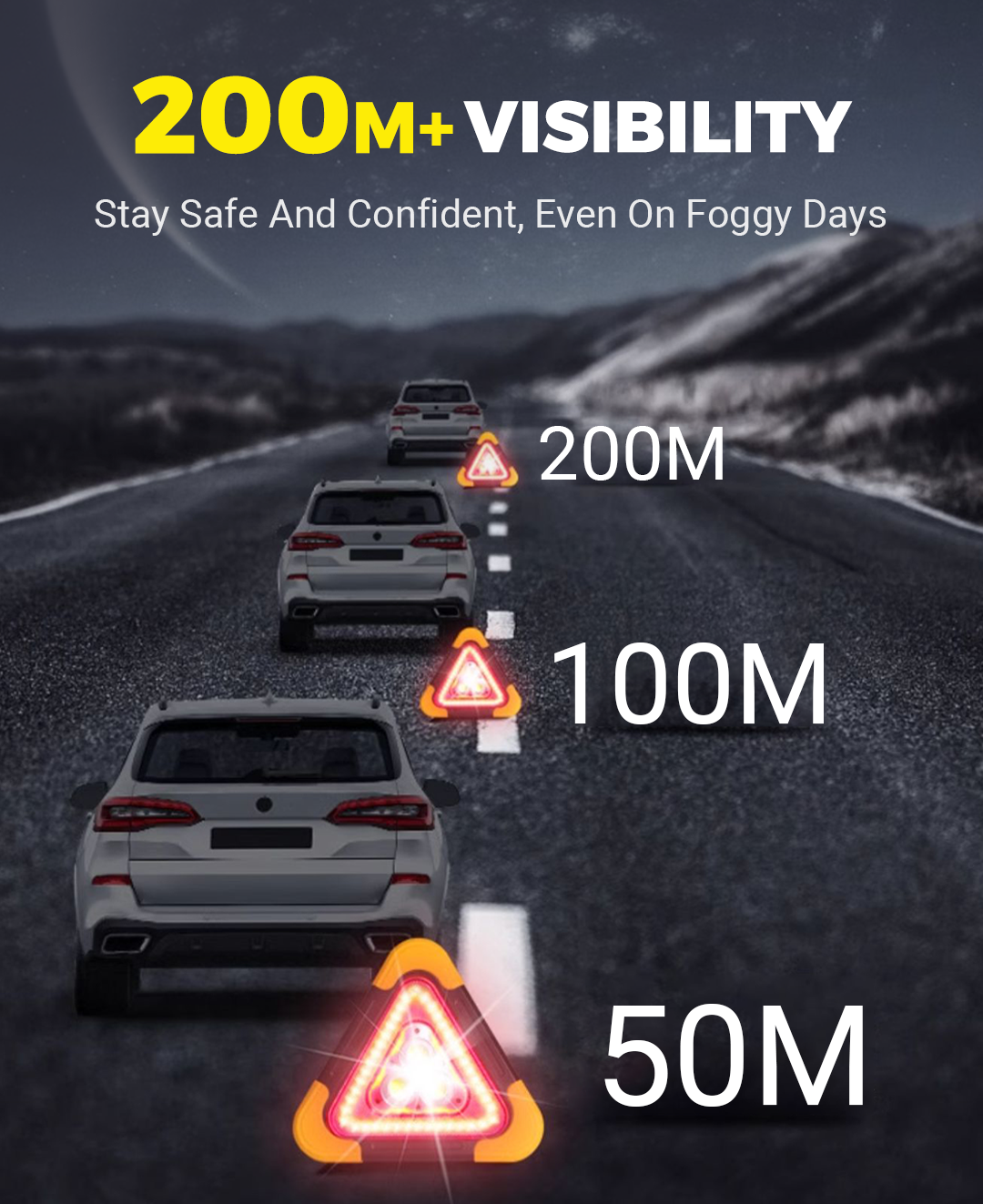🆘 49% Rabatt!! 🔦 2-in-1 Solar-Warndreieck-Leuchten für den Notfall – ideal für Winter-Nacht-Pannen! 🚨 Sicheres Parking bei Pannen – jetzt Sicherheit doppelt sichern!