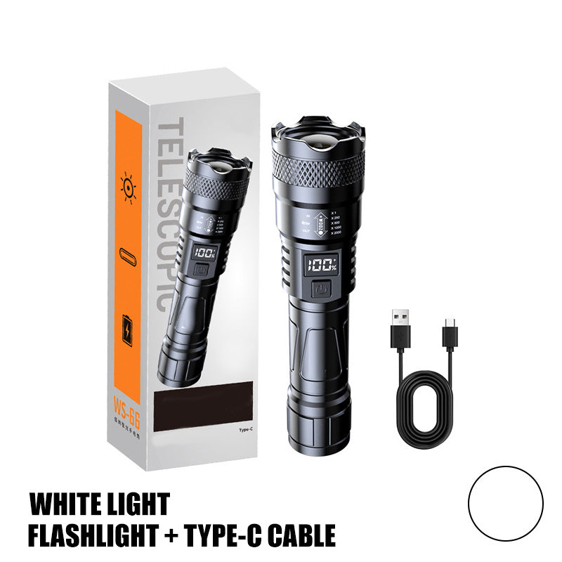 🔦 50% Rabatt + KAUF 2, ERHALT 1 GRATIS! 💥 Superstarke Zoom-Taschenlampe – extrem hell & wasserdicht – perfekt für Outdoor & Notfall!