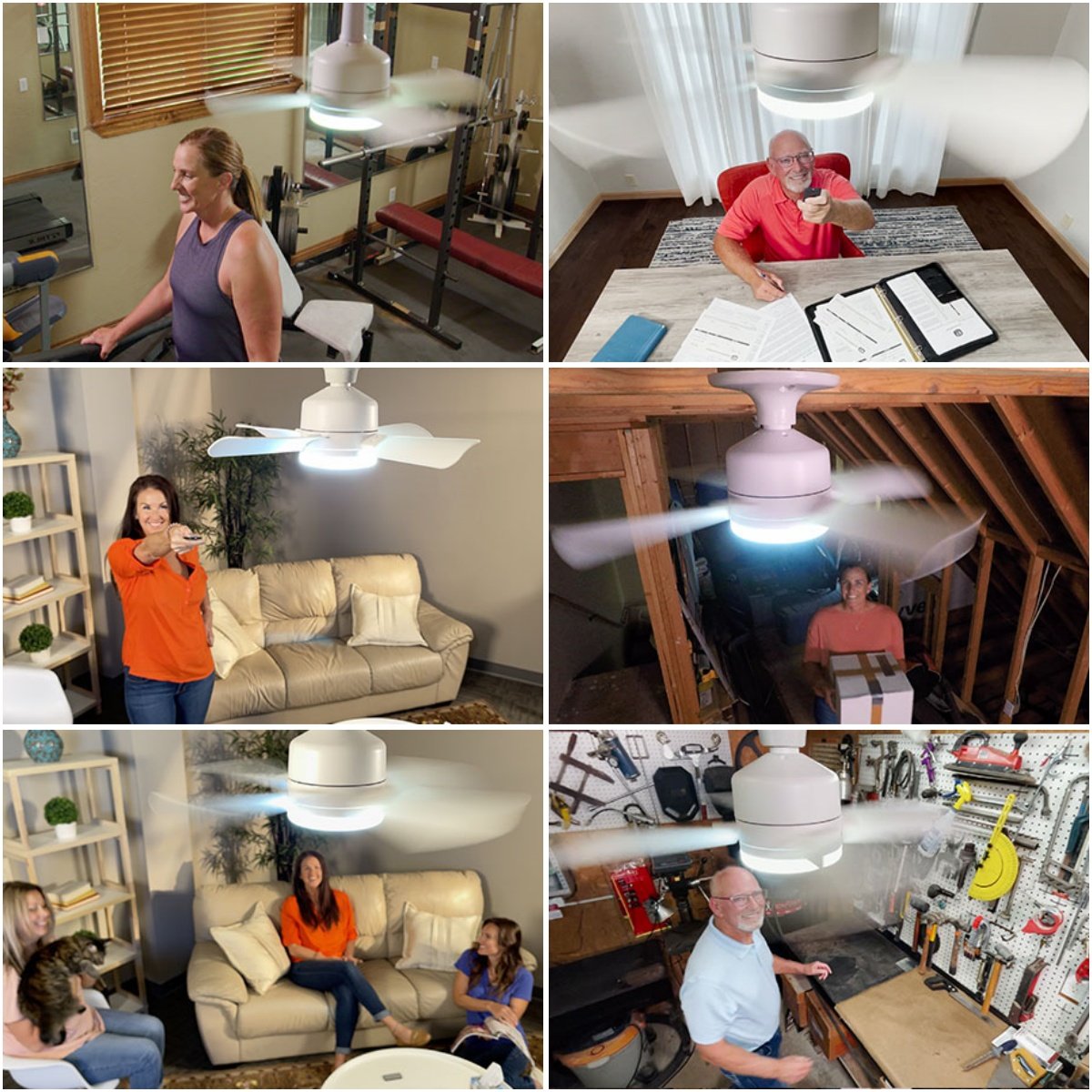 🔥ZOMERVERKOOP 61% UIT🔥 2-IN-1 PORTABLE CEILING FAN & LIGHT met afstandsbediening