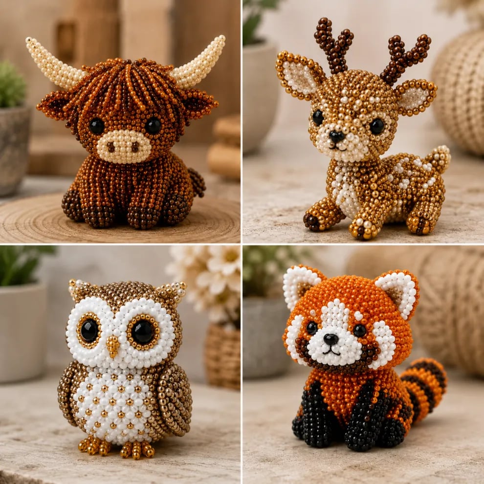📢📢50 % Rabatt!!🥳🧵✨Kleines 3D-Perlen-Tier-Bastelset