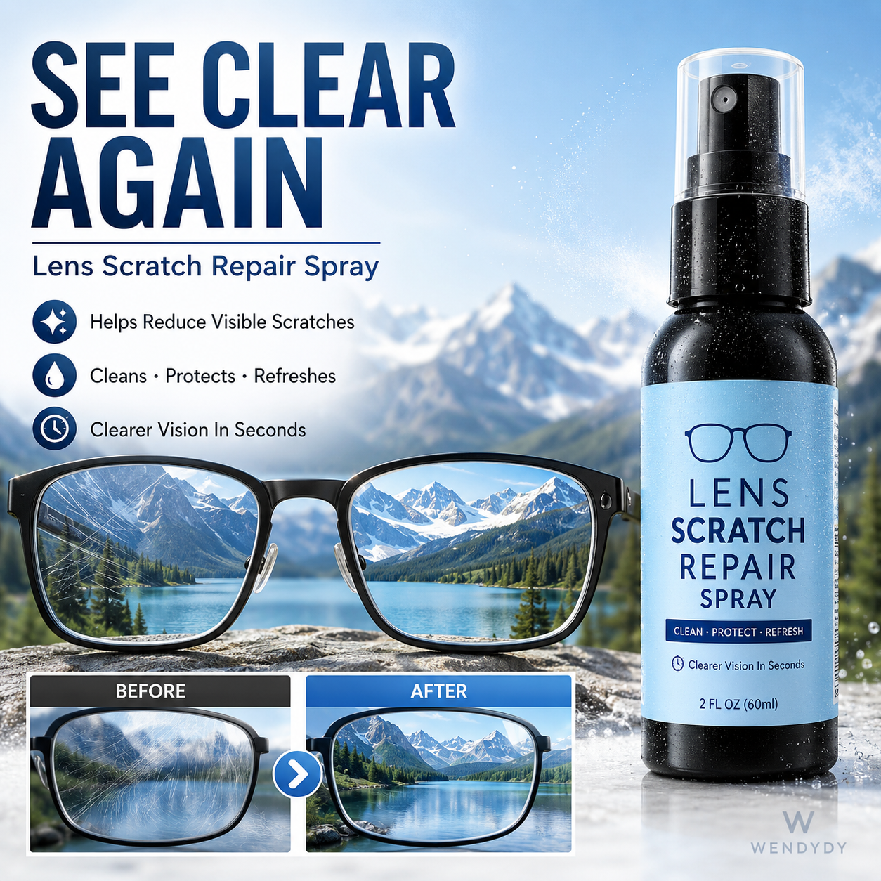 🔥HEISSER VERKAUF 50% RABATT😎Professionelles Linsenkratz-Reparaturspray
