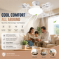 🌀 50 % RABATT! 💡 Deckenventilator mit E27-Fassung – Leiser 2-in-1-LED-Ventilator mit Fernbedienung – Kühlung und Licht in einem 🏠