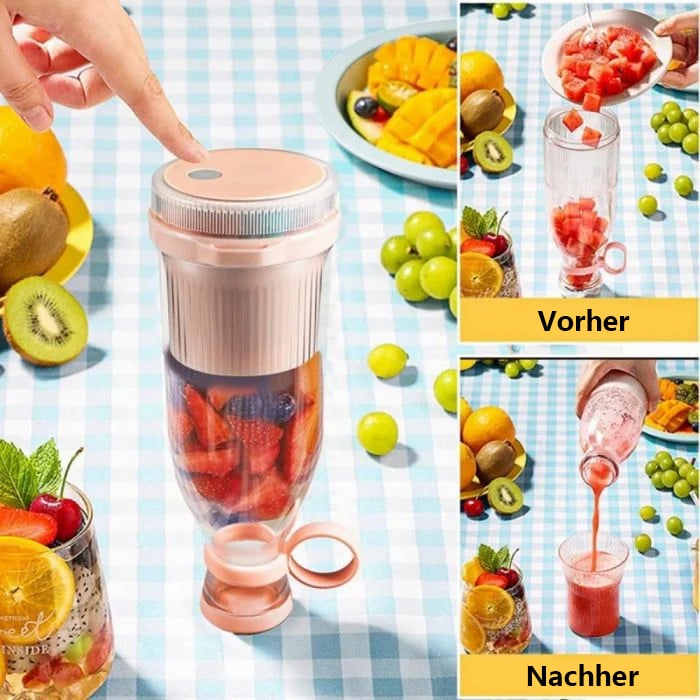 🍊 50% RABATT! 🥤✨ Bestseller Tragbarer Entsafter – Frischer Saft | Früchte, Shakes & mehr🍓