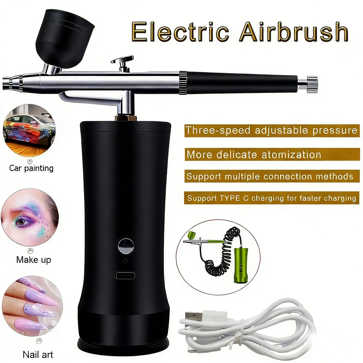 📢📢50 % Rabatt!! ⏰🛠️ All-in-One Airbrush-Set (mit Kompressor) – kabellos, präzise, für jeden kreativen Einsatz⚡Absolute Freiheit beim Airbrushen!