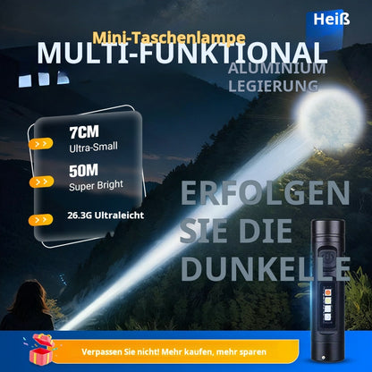 📢📢50 % Rabatt!! ⏰💎Mini-Taschenlampe aus Alu-Legierung – vielseitig, langlebig, perfekt für Alltag & Outdoor | Viel mehr als nur Licht – das ultimative Mini-Gadget ✨