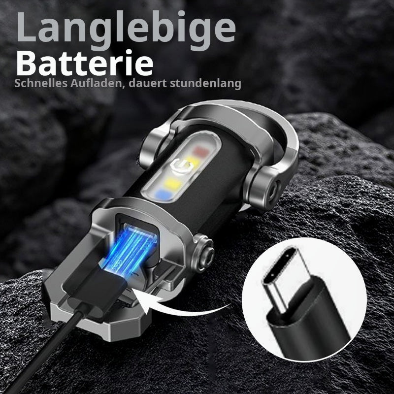 📢📢50 % Rabatt!! ⏰🔦 1200LM Superhelle Mini-winzig, aber mit brutaler Helligkeit | Schlüsselanhänger-Wasserdicht, superhell, immer griffbereit 🏕️🤯