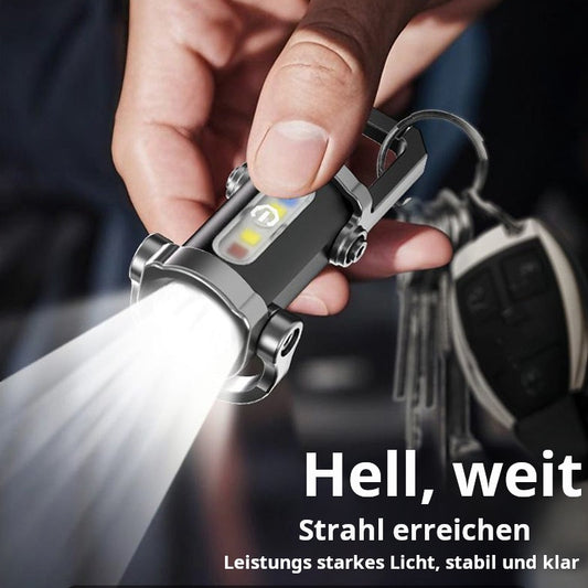 📢📢50 % Rabatt!! ⏰🔦 1200LM Superhelle Mini-winzig, aber mit brutaler Helligkeit | Schlüsselanhänger-Wasserdicht, superhell, immer griffbereit 🏕️🤯