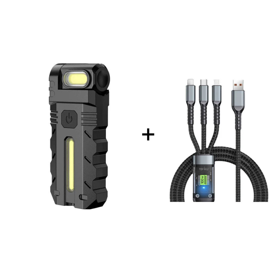 💎 50 % RABATT! 💎 180° drehbare LED-Arbeitsleuchte – Zweistrahler, Magnetfuß und USB-C-Ladeanschluss