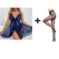 💎 50% RABATT! 💎 Feminines Pyjama-Set mit V-Ausschnitt & Spitzen-Camisole – Weich, Atmungsaktiv & Romantisch 🌙💕