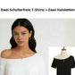🔥✨ Neu 2026 👚Damen Set – Lockeres Schulter-T-Shirt mit kurzen Ärmeln💖