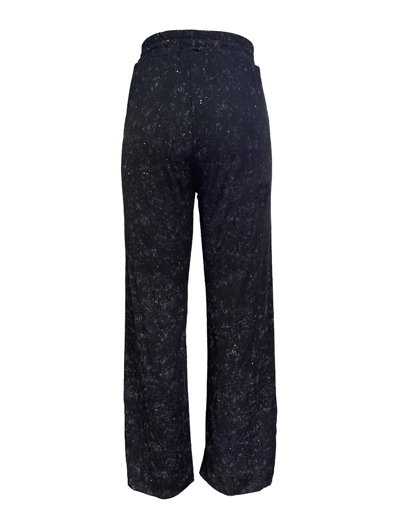 💖 50% VERSCHENKT💃Damen Paillette Sparkle Breite Bein Hose mit elastischem Bund✨