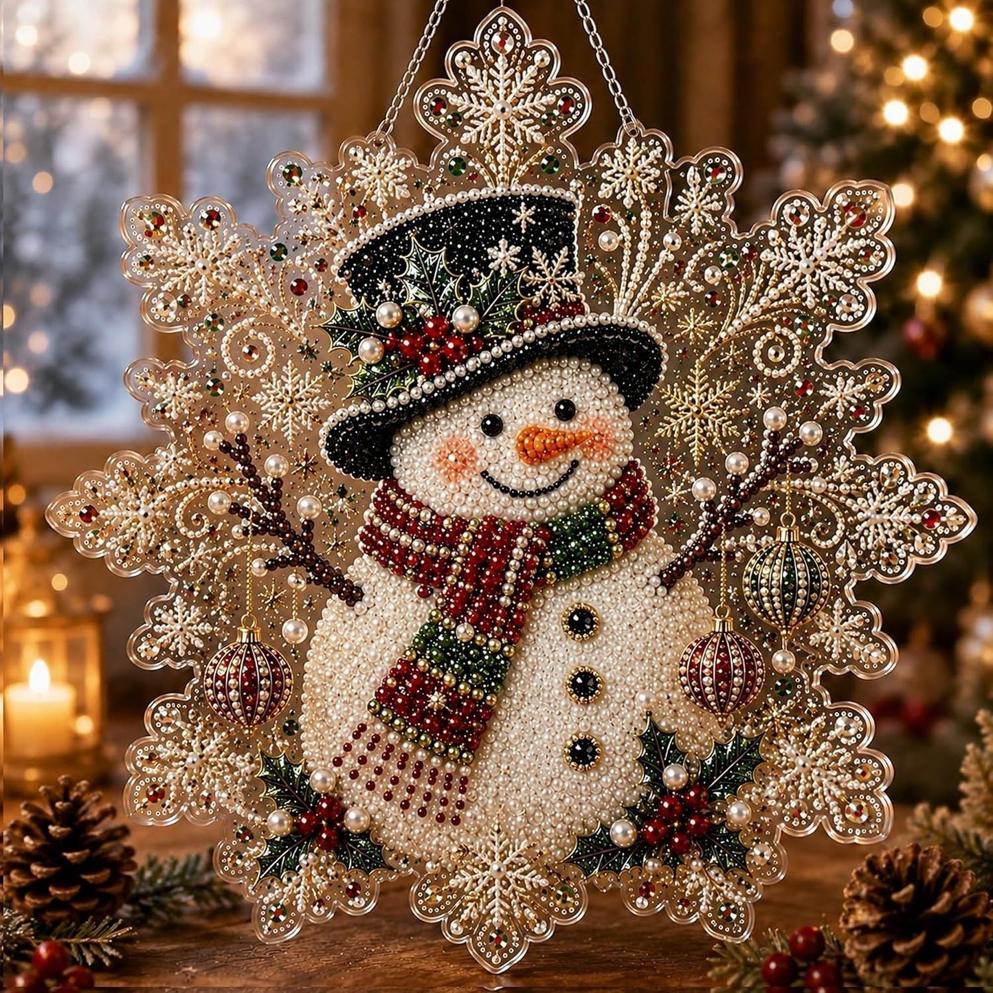 🔥🎁 2+1 GRATIS!!🥳🎄Weihnachts-Perlen-Diamant-Kunst-Hängeornament-Set | Lichtechte, farbechte Perlen zum Selbermachen von Weihnachtsdekorationen 🎅💎