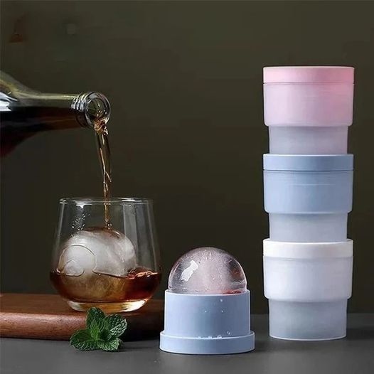 ✨ Lebensmittelechte, stapelbare, langsam schmelzende DIY-Eiskugel für Cocktail-Whisky❄️🍹
