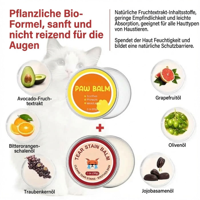 ⏳🔥50% RABATT 🐱🐶 Set aus Schutzcreme und Bürste gegen Tränenspuren für Haustiere – sanfte Pflege für Katzen und Hunde