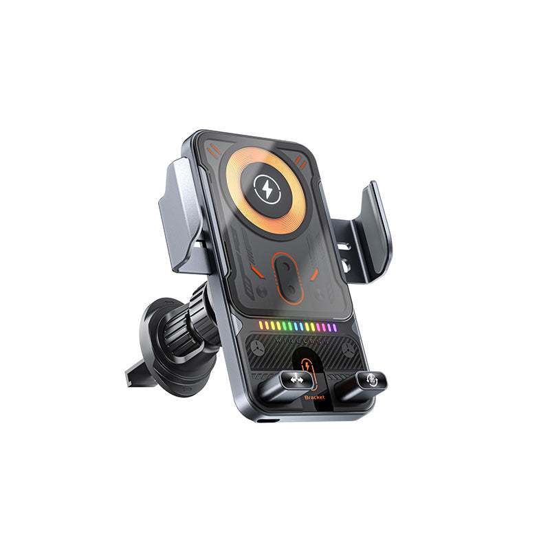 📢📢50 % Rabatt!! ⏰Intelligenter 2-in-1-Autotelefonhalter mit automatischer Drehfunktion und kabellosem Ladegerät⚡