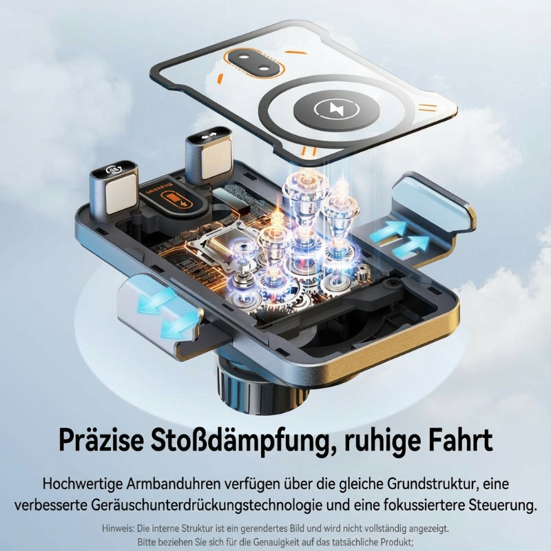 📢📢50 % Rabatt!! ⏰Intelligenter 2-in-1-Autotelefonhalter mit automatischer Drehfunktion und kabellosem Ladegerät⚡