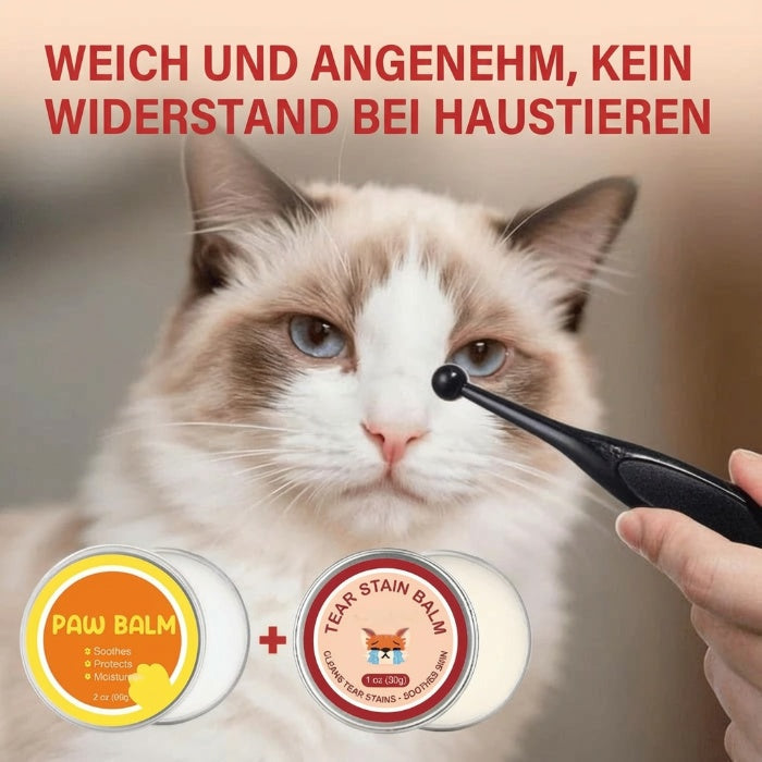 ⏳🔥50% RABATT 🐱🐶 Set aus Schutzcreme und Bürste gegen Tränenspuren für Haustiere – sanfte Pflege für Katzen und Hunde