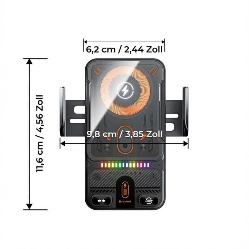 📢📢50 % Rabatt!! ⏰Intelligenter 2-in-1-Autotelefonhalter mit automatischer Drehfunktion und kabellosem Ladegerät⚡