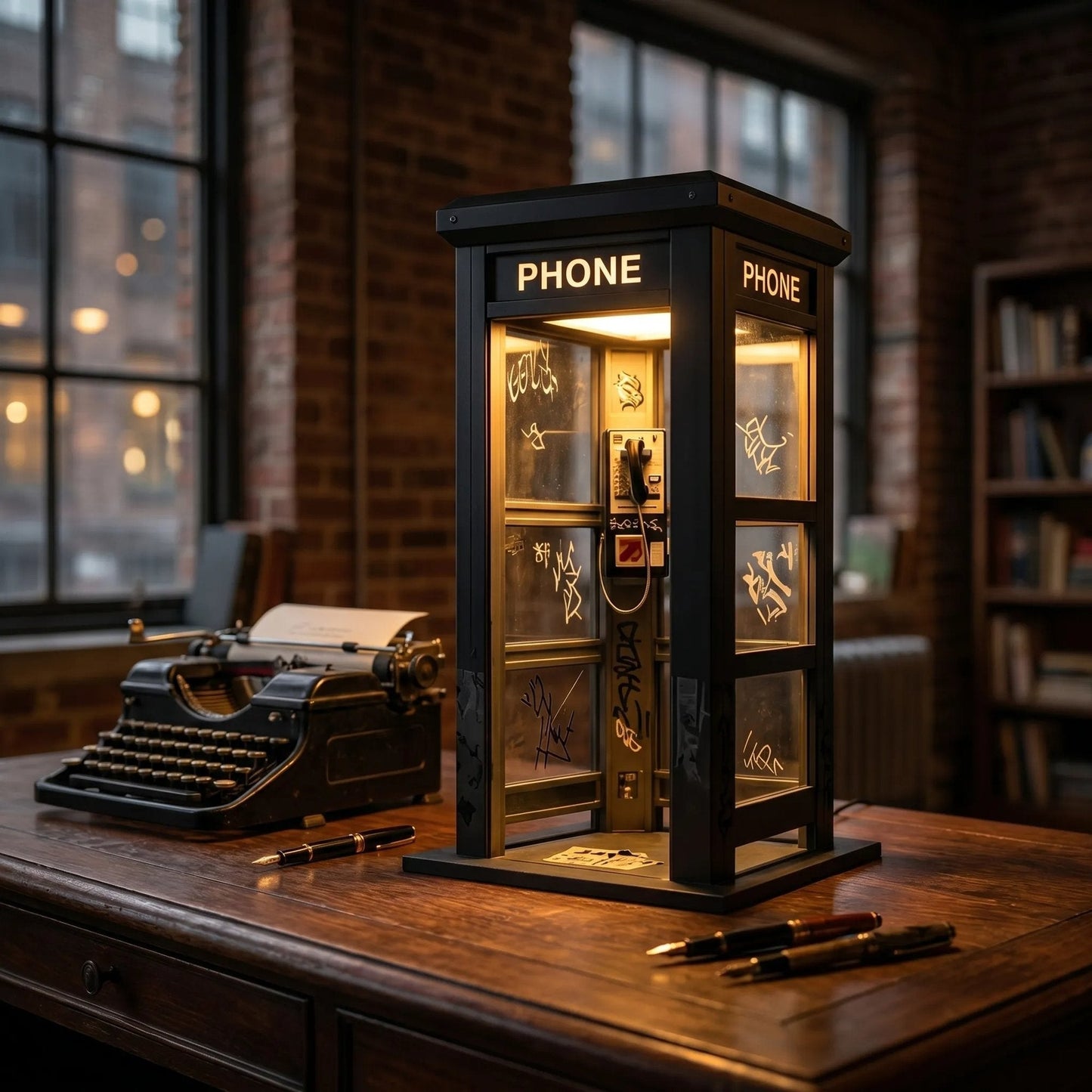 📢📢50 % Rabatt!! ⏰✨Ambientelampe im Vintage-Stil einer Telefonzelle