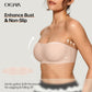 ⛱️Letzter Tag zum Sonderpreis von nur 9.99 € !!💞Trägerloser Push-up-BH für Damen, Bandeau-BH, rutschfest, kabellos, stützend, gepolstert, nahtlos, bequem, aus Jelly-Material