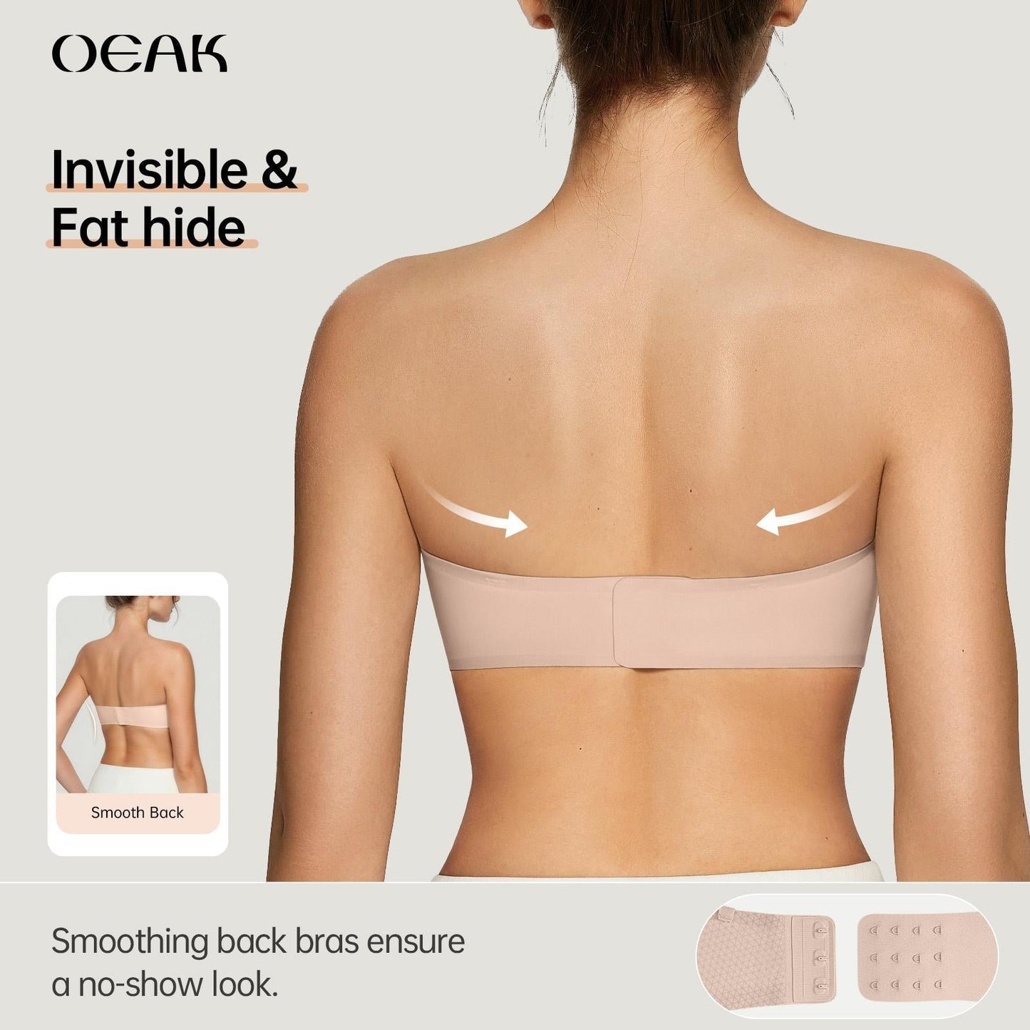 ⛱️Letzter Tag zum Sonderpreis von nur 9.99 € !!💞Trägerloser Push-up-BH für Damen, Bandeau-BH, rutschfest, kabellos, stützend, gepolstert, nahtlos, bequem, aus Jelly-Material