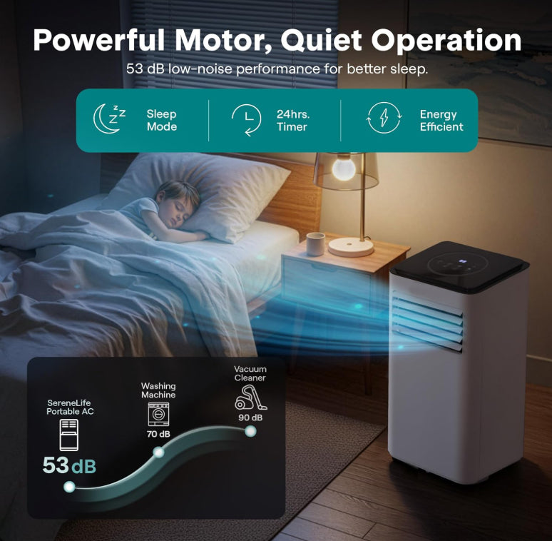 📢📢50 % Rabatt + KOSTENLOSER VERSAND⏰🌬️Tragbare, leise 3-in-1-Klimaanlage mit Ventilator