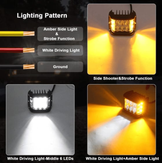 🔥 50% RABATT Dual Side Shooter Dual Color Strobe –  🚗Zweifarbig, Superhell & Sicher! 🚦 Für Autos, LKWs & Motorräder ⚡