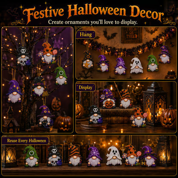 🎉✨ 31 Tage voller Gnome-Überraschungen: Halloween-Diamantmalerei-Adventskalender