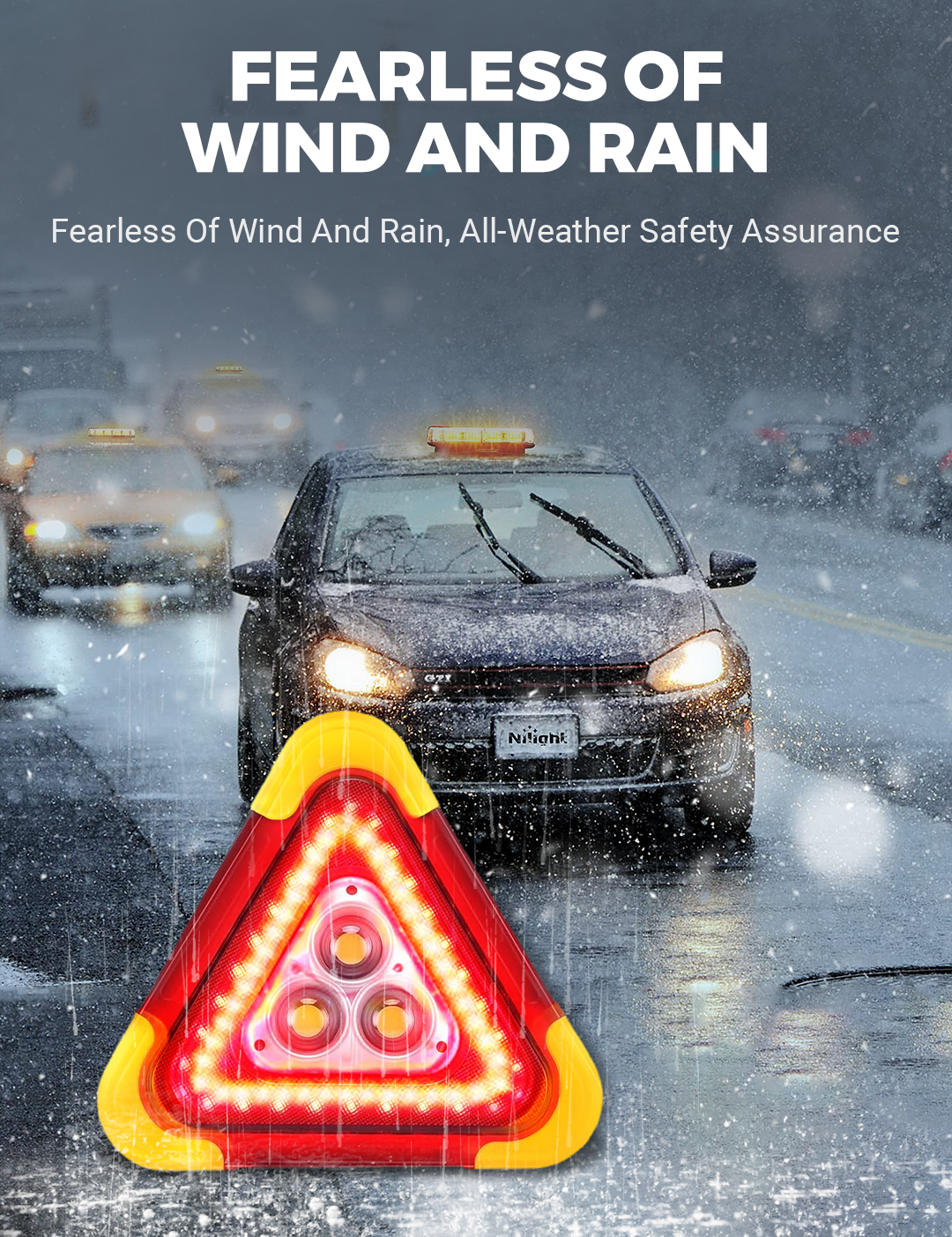 🆘 49% Rabatt!! 🔦 2-in-1 Solar-Warndreieck-Leuchten für den Notfall – ideal für Winter-Nacht-Pannen! 🚨 Sicheres Parking bei Pannen – jetzt Sicherheit doppelt sichern!