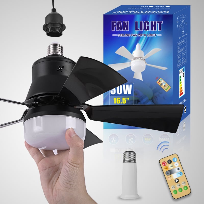 🔥ZOMERVERKOOP 61% UIT🔥 2-IN-1 PORTABLE CEILING FAN & LIGHT met afstandsbediening