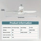 ✨Nur solange der Vorrat reicht: 50 % Rabatt!🍃 Intelligenter Deckenventilator mit Licht, RGB-Beleuchtung und Bluetooth-Lautsprecher