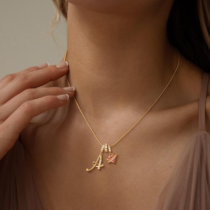 💖 LETZTER TAG – 50 % RABATT ✨ 3-lagige Anhänger-Halsketten mit Initialen A-Z 🎀 | Personalisiert & elegant