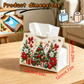 🔥🎁 2+1 GRATIS!!🎄✨ Decorative Beaded Christmas Tissue Box Cover – Elegant Santa, Snowman & Reindeer Holiday Decor