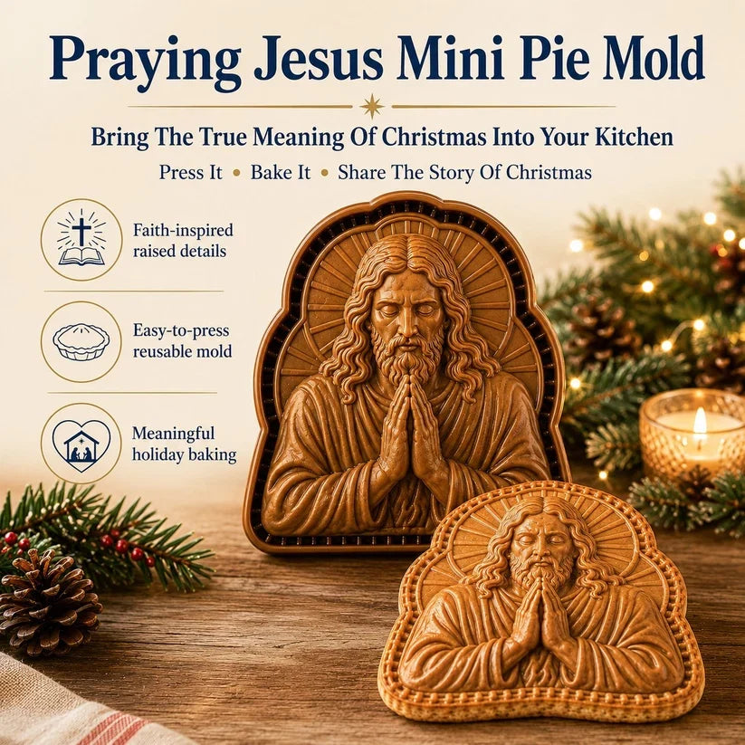 🔥🎁KAUFE 1, ERHALTE 1 GRATIS🔥✝️ Mini‑Weihnachts‑Pasteten‑Formen mit Glaubens‑ & Jesus‑Christus‑Motiven | Wiederverwendbare geprägte Formen für detailreiche Pasteten mit Gebetstexten, perfekt als Weihnachtsgeschenk🥧✨