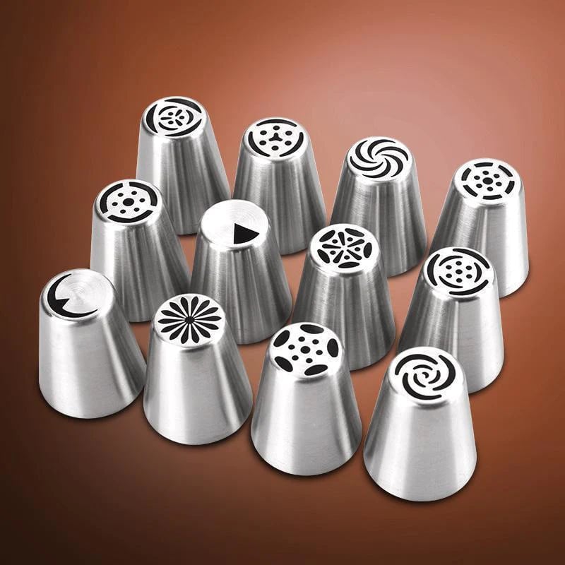🔥🎁 2+1 GRATIS!!🍰Jetzt 50 % Rabatt! Set mit Spritztüllen für Blumendekorationen – Russisches Spritztüllen-Set, Tortendekorations-Tüllen für selbstgemachte Buttercreme-Tulpen- und Rosen-Tortendekorationen
