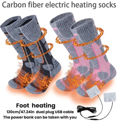 Waschbare, wiederaufladbare Heizsocken für Damen und Herren