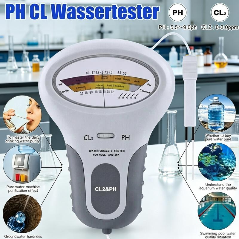 📢📢50 % Rabatt!! 🔬🏊pH- und Chlortester für Wasser