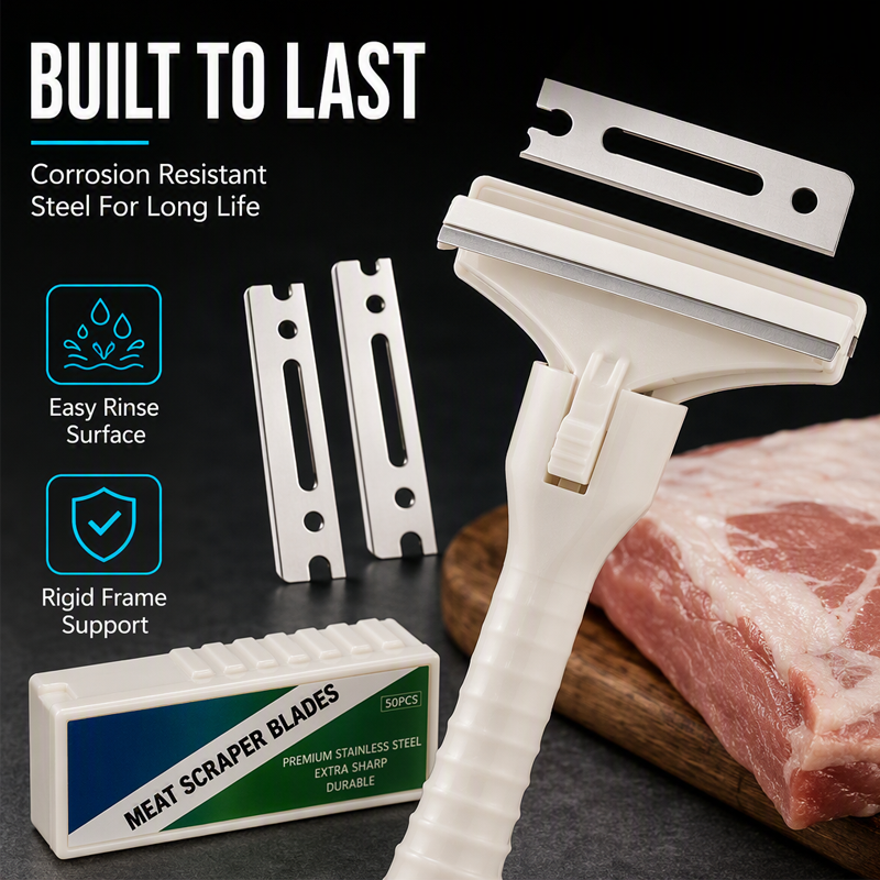 🥩🔥 50 % RABATT! 🔪Professioneller Schweinehaar‑Schaber mit 10 Klingen