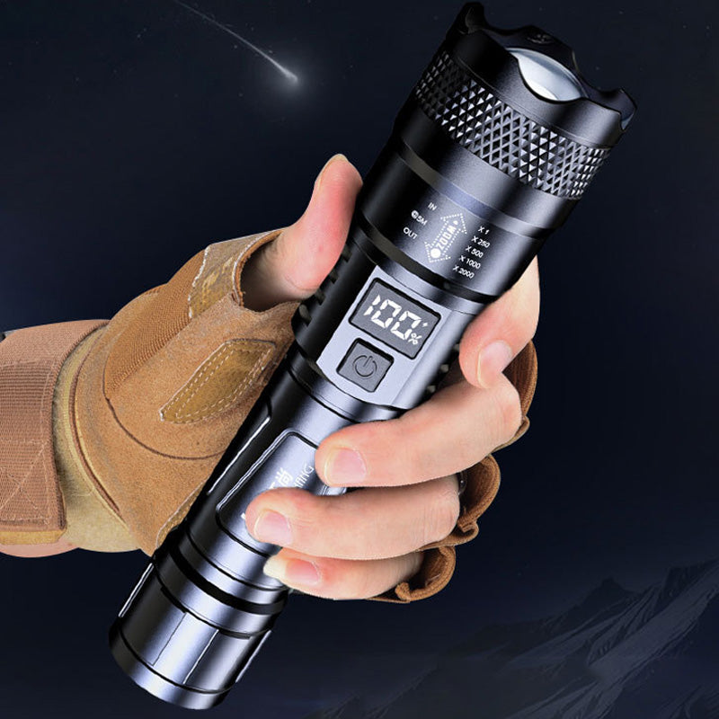 🔦 50% Rabatt + KAUF 2, ERHALT 1 GRATIS! 💥 Superstarke Zoom-Taschenlampe – extrem hell & wasserdicht – perfekt für Outdoor & Notfall!
