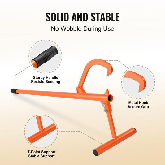 🔥50 % RABATT!!📢 VEVOR 118 cm (46,5 Zoll) Stammheber aus Kohlenstoffstahl – Robustes Forstwerkzeug mit verstellbarem Haken und Gummigriff, bewegt Stämme mit weniger Bücken und mehr Kontrolle ✨