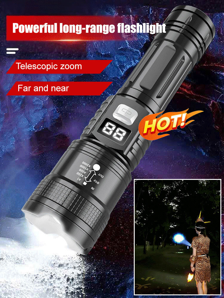 🔦 50% Rabatt + KAUF 2, ERHALT 1 GRATIS! 💥 Superstarke Zoom-Taschenlampe – extrem hell & wasserdicht – perfekt für Outdoor & Notfall!