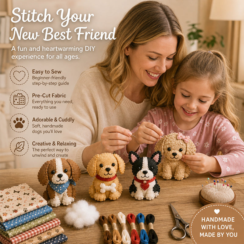 🎨 JETZT 50% RABATT! ✨🎁Einfaches DIY-Nähset für Anfänger🐶🧵