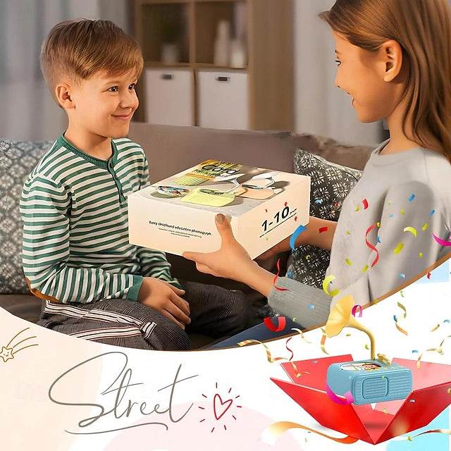 📢📢 50 % Rabatt!! 💥🎶Kinderphonograph mit 99 Karten👶Frühes Lernphonograph-Geschichtengerät - dein Kindes neuer Lieblings-Lernfreund!